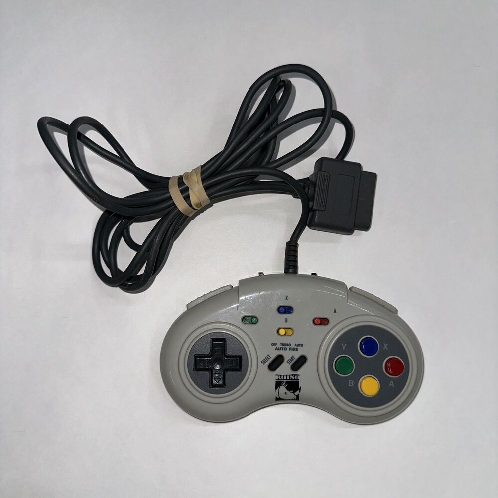 Rhino Gear SNES Control Pad 6 Button Auto Fire Turbo Super Nintendo Controller
